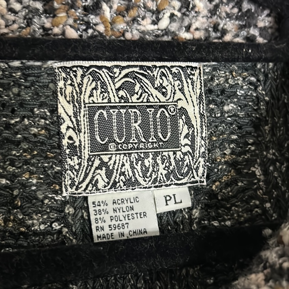 Anthropologie CURIO cable knit cardigan sweater fold over collar large women’s - Picture 3 of 8